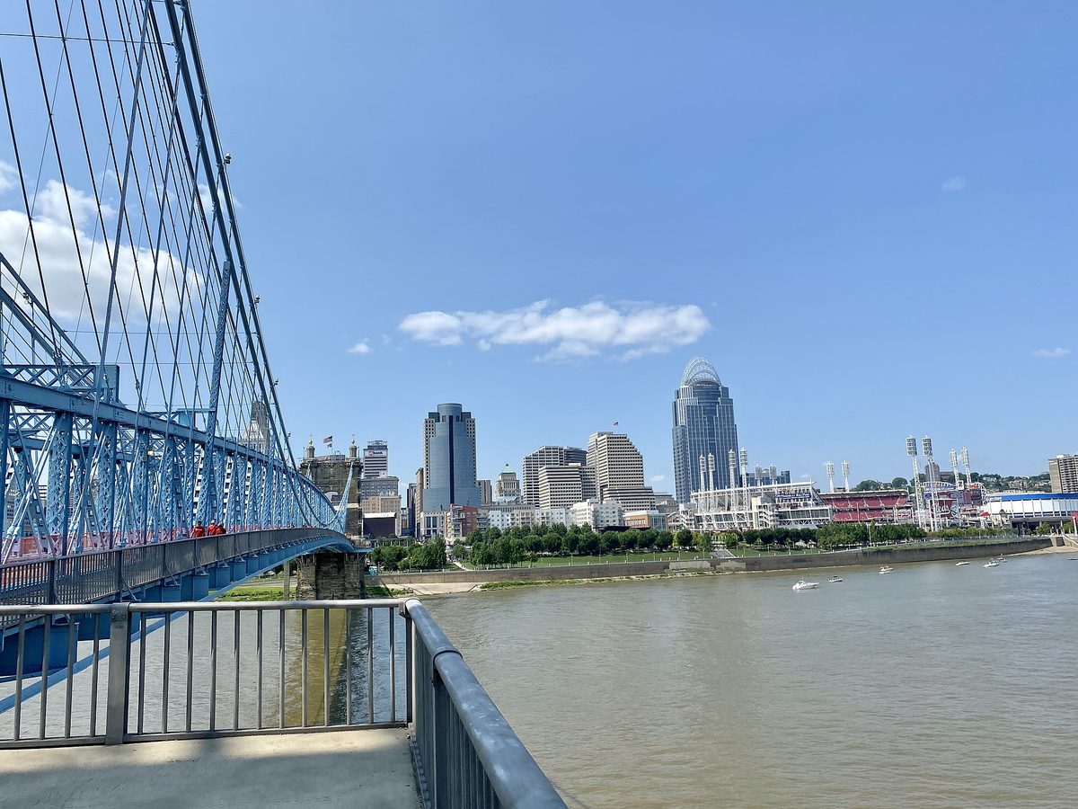 Northern Kentucky and Cincinnati skyline across the Ohio River